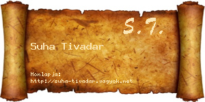 Suha Tivadar névjegykártya