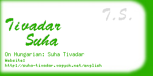 tivadar suha business card